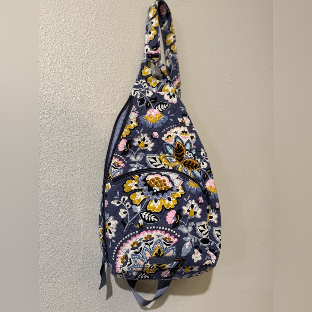 Vera Bradley Floral and Bee Patterned Sling Bag